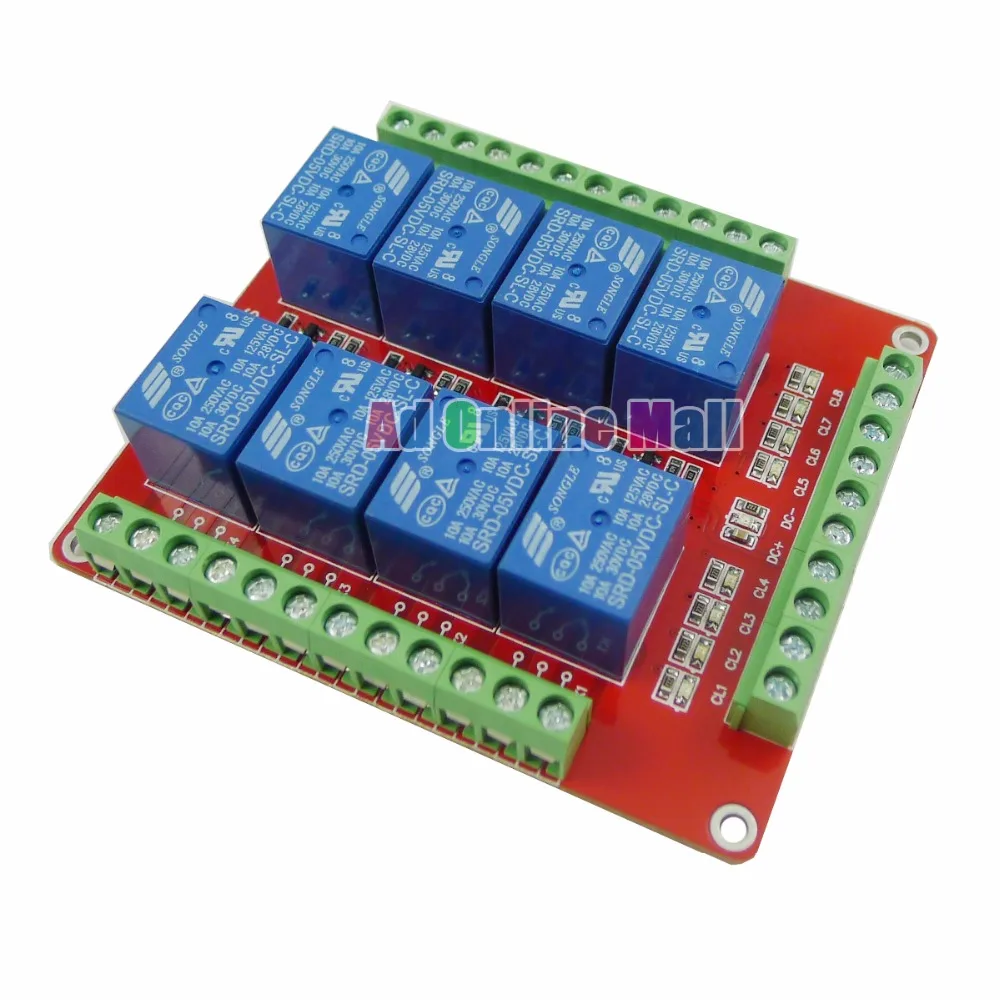 5 шт./лот 8 канальный релейный модуль В канальное реле для Arduino Mega2560 Nano 3 0 UNO R3 board