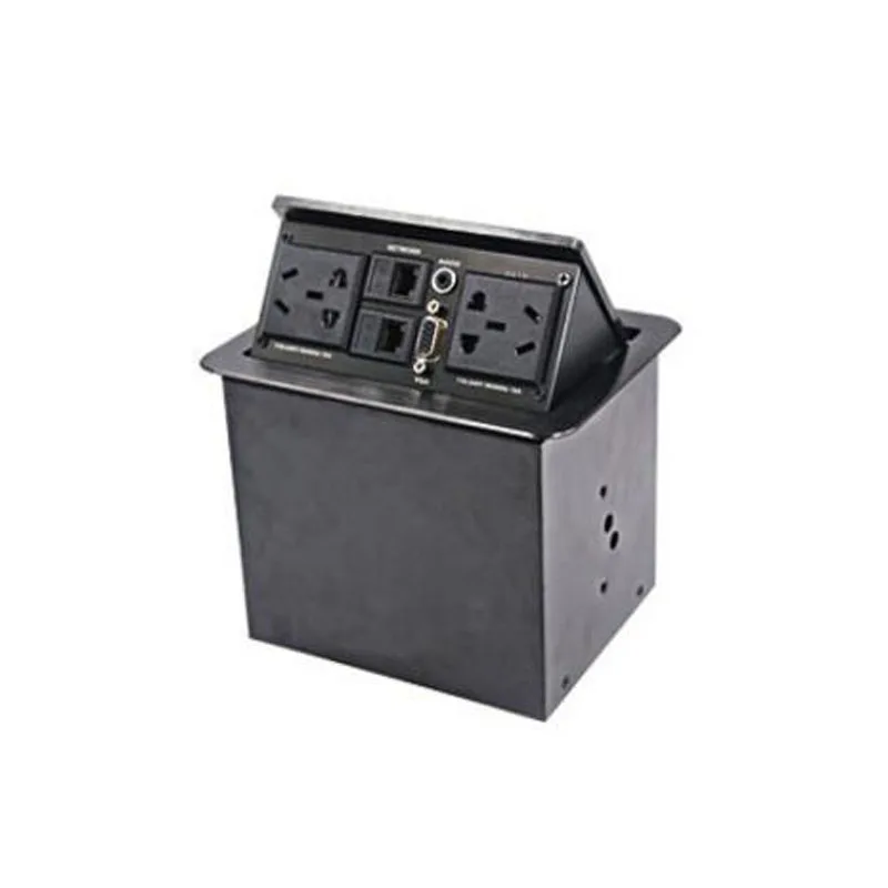 JSJ многофункциональная пневматическая всплывающая настольная розетка RJ45 + 3 5 VGA