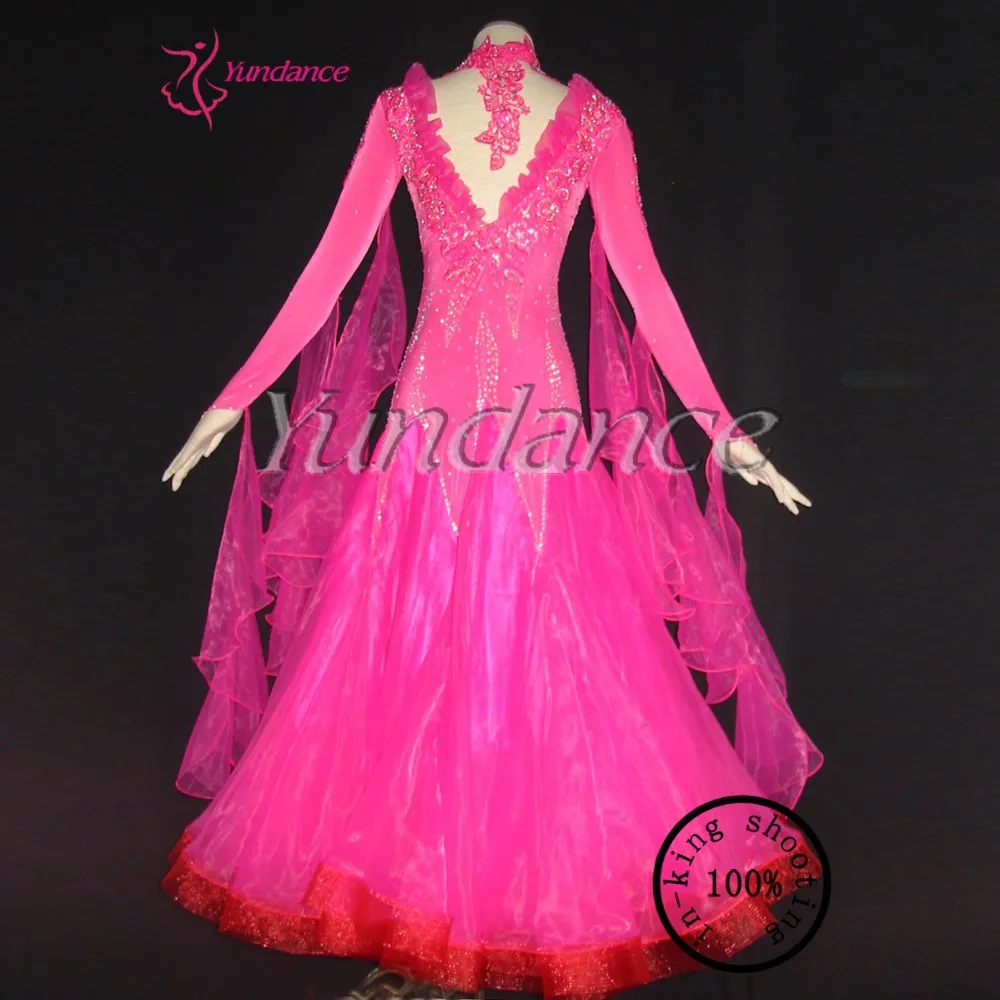 

Newest Excellent Tailor-Made Ballroom Competition Dance Dress Red For Sale B-1134