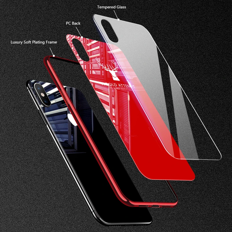 CHYI Роскошная плакированная edge чехол для телефона iphone xs max стекло Xr стеклянная