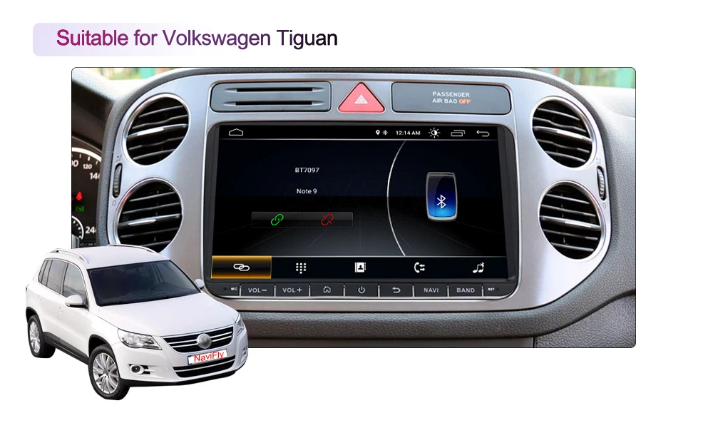 MEKEDE Автомобильный мультимедийный плеер Android 8,1 gps 2 Din автомагнитола аудио для Volkswagen/POLO/PASSAT/Golf/Tiguan wifi FM радио SWC