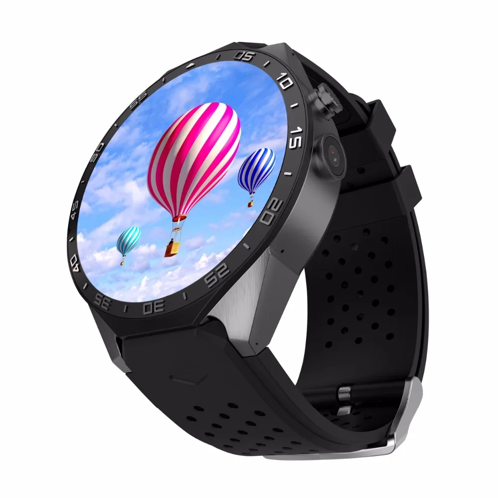 Круглый KW88 Smart Watch Android 1.39 Дюймов IPS сенсорный экран MTK6580 Quad Core 1.3 ГГЦ 2.0Mp камера 3 Г