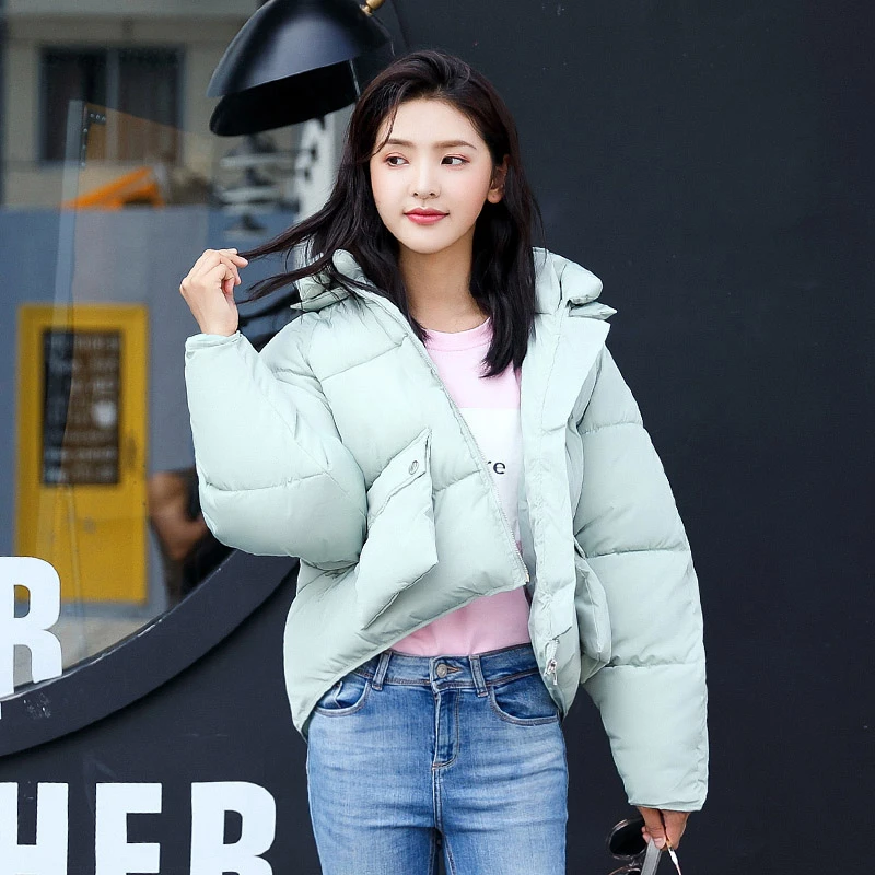 2019 с капюшоном хлопковая стеганая зимняя куртка для женщин Oversize Теплый Новый s