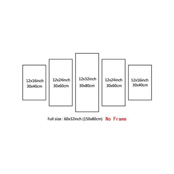 Без оправы) 5 шт. рисунок водопада на холсте настенное художественное изображение