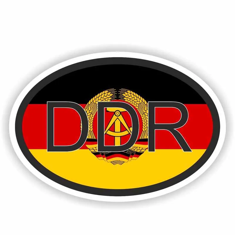 YJZT креативные немецкие наклейки DDR размером 9 8 см * 6 5 с рисунком страны забавные