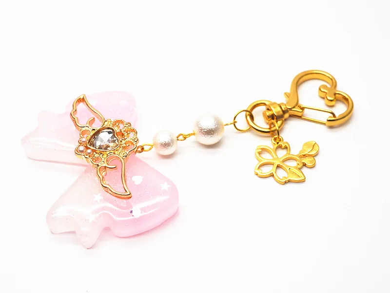 Kawaii Star брелок Хрустальная рамка металлическая подвеска шарм Безель установка