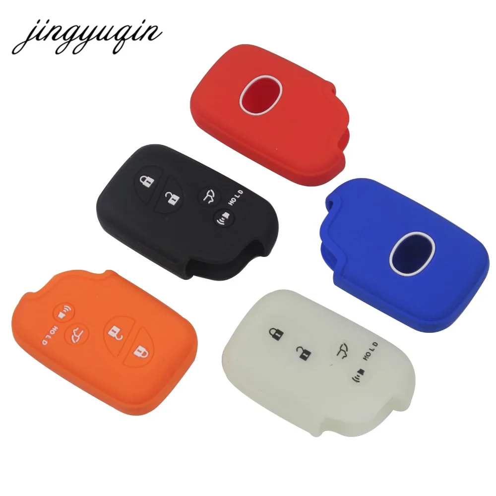 

jingyuqin 10pcs/lot Silicone Rubber Key Fob Skin Protect Case for Lexus IS250 ES240 ES350 RX270 RX350 RX300 Remote Keyless Holde