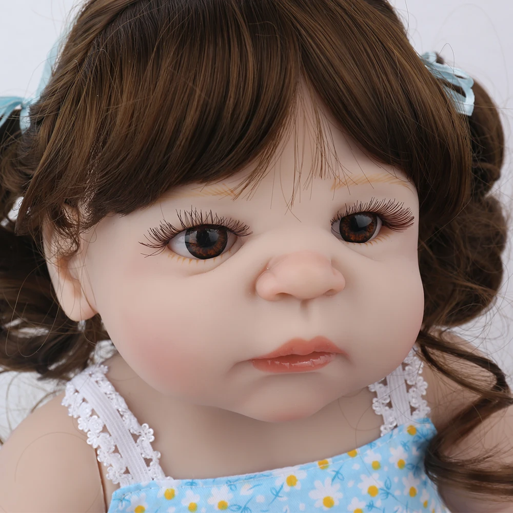 NPKDOLL 22 дюйма 55 см полностью силиконовые куклы для новорожденных реалистичные Bebe