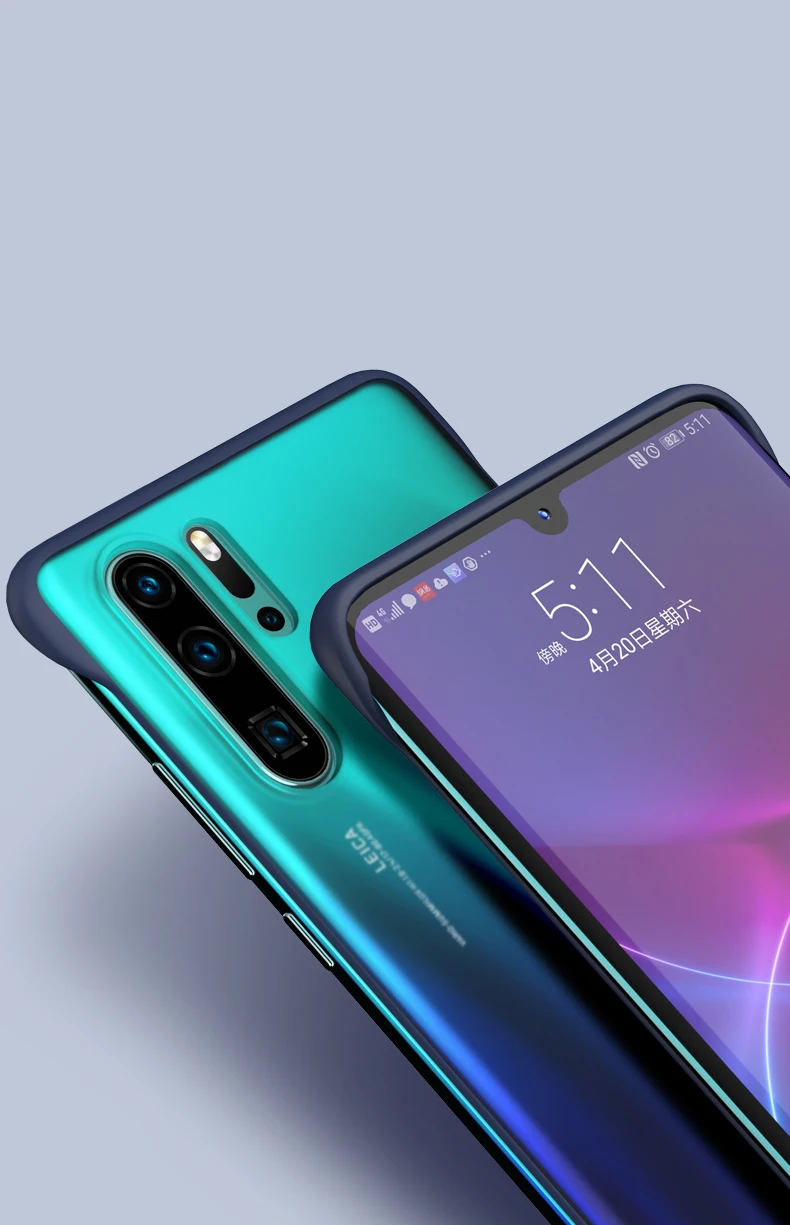 Матовый чехол без оправы для huawei P20 P30 Lite Pro Чехол для huawei Honor 20 mate 20 Pro Чехол для huawei Nova 4 5 Чехол прозрачный