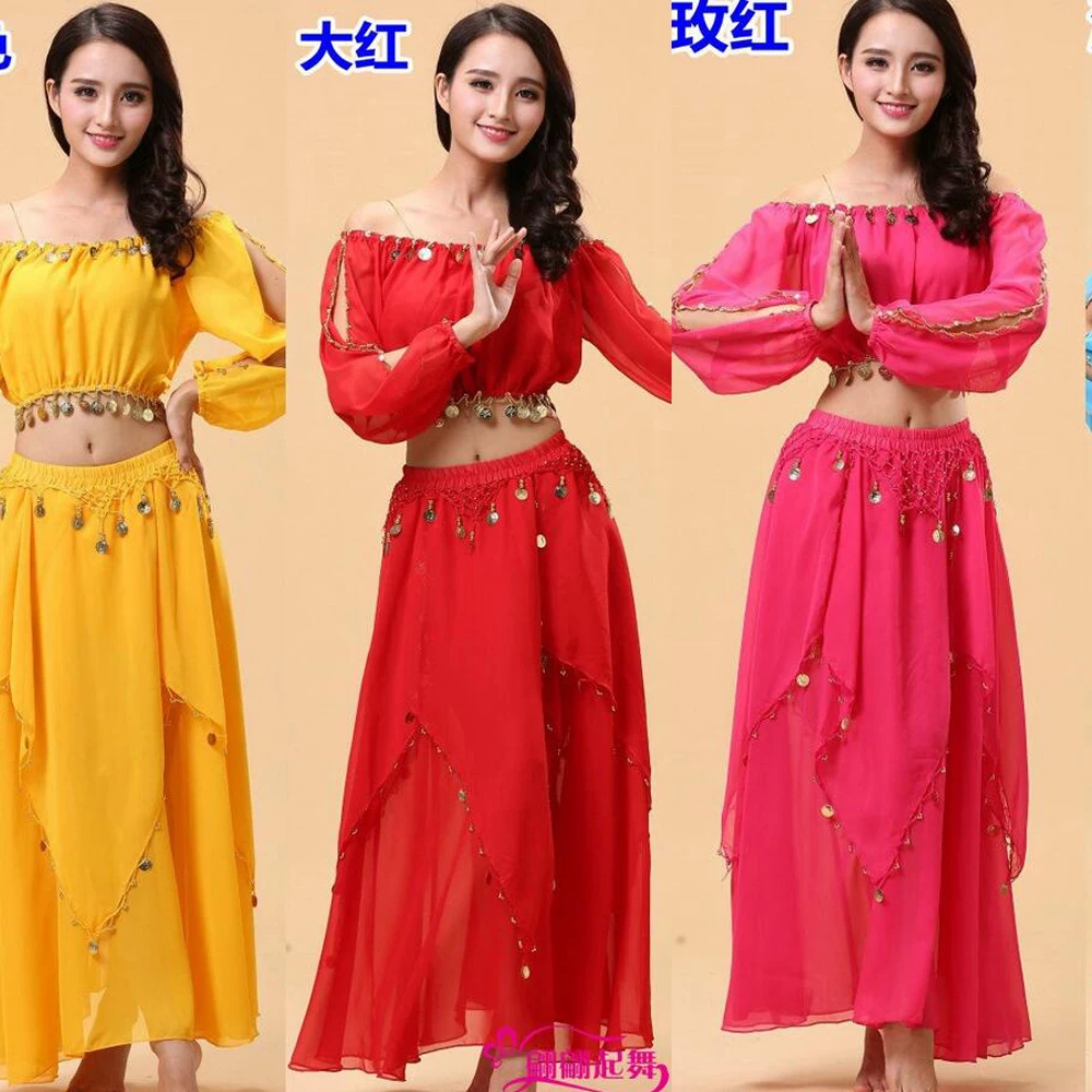 Девичьи Бальные Болливуд Танцы платье индийский танец живота одежда костюмы