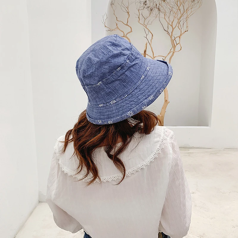 Dots Flanging Women Sun Hat Cotton Middle-Aged Mother Cap Lady Breathable Skull Beanie with Sweat Belt and Size Adjustabled | Аксессуары