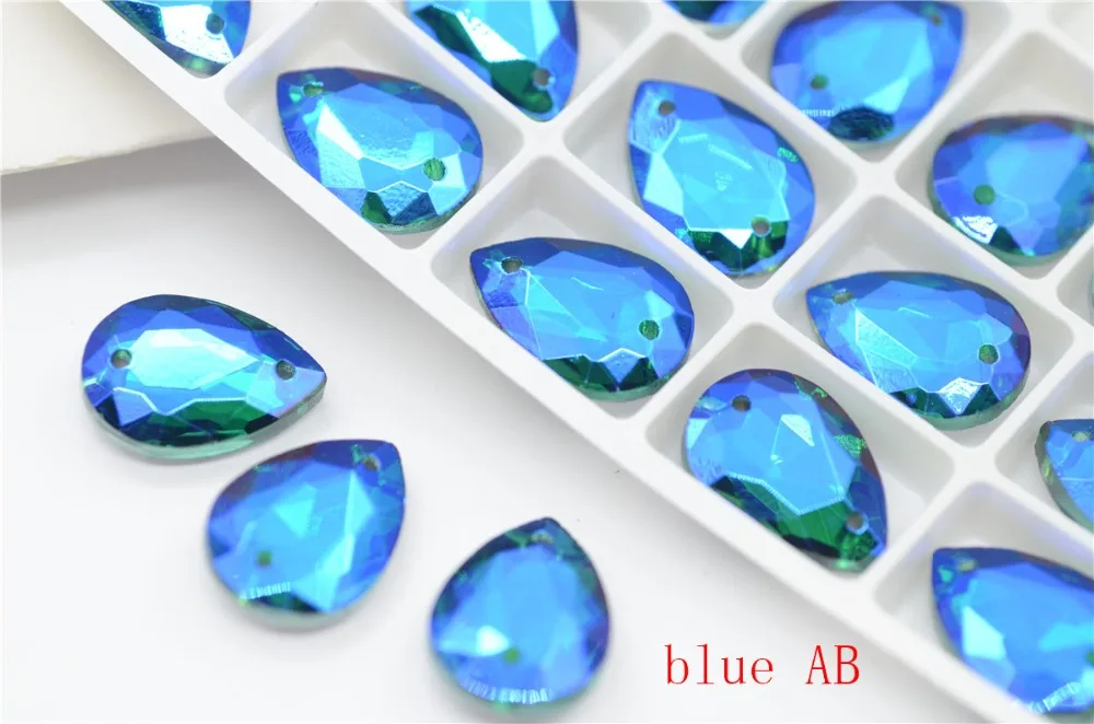 Tear Drop стразы AB Стразы цвета капелька шитье Кристалл diy аксессуары для одежды