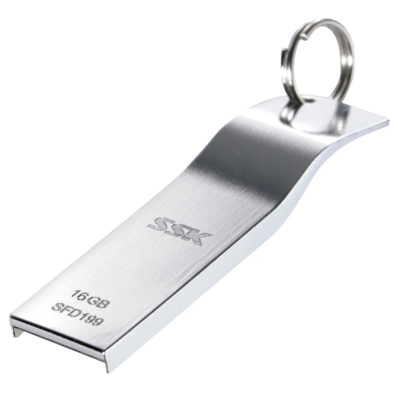 Серебристый SSK K5 SFD199 USB флеш-накопитель, 32 ГБ металлическая Флешка USB карта памяти 16 Гб флеш-накопитель реальная емкость 8 ГБ USB флеш-накопитель - Цвет: Серебристый