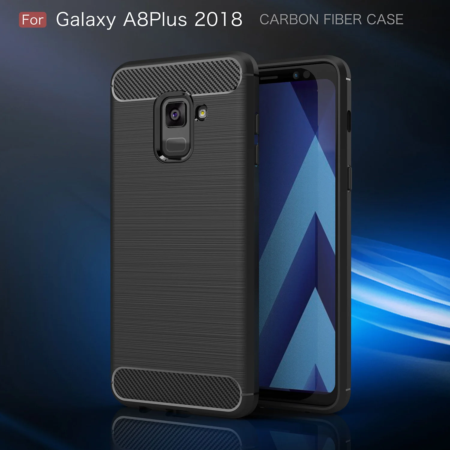 TPU чехол для samsung Galaxy A8 2018 SM-A530W sm-A530 SM-A530N углеродного волокна крышка 5 SM-A530F телефон