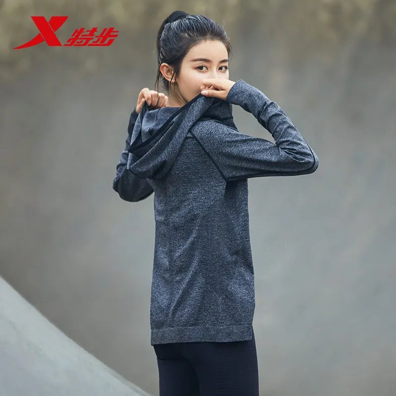 Xtep Coat Female Autumn And Winter Authentic Knit Sweatshirt Comprehensive Training Running Sports Shirt 881128069425 | Спорт и