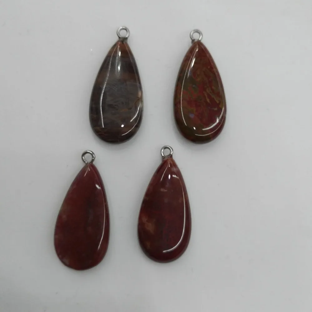 Кулон в форме капли натуральные камни Пикассо jades ювелирное изделие DIY ожерелье