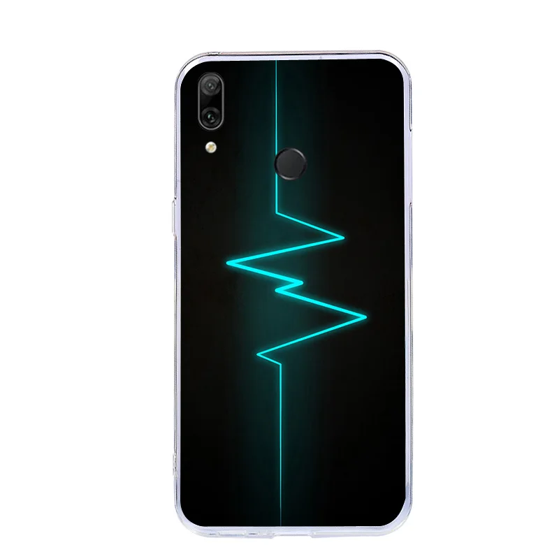 Новинка мягкий чехол из ТПУ с принтом для Huawei Y7 2019 силиконовый задней панели