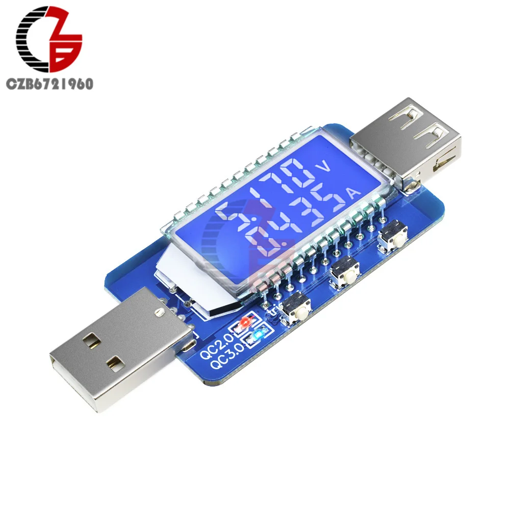 QC3.0 USB Tester QC3.0 QC2.0 USB тестер цифровой вольтметр Амперметр умный триггер напряжение измеритель тока детектор монитор для автомобиля мобильный Банк питания - Цвет: QC3.0 USB Tester