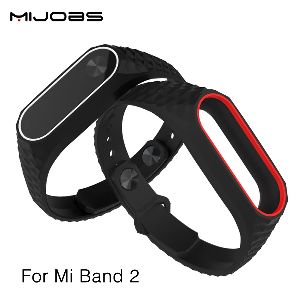 Цветной ремешок для Xiaomi Mi Band 2 силиконовый сменный Браслет аксессуары смарт