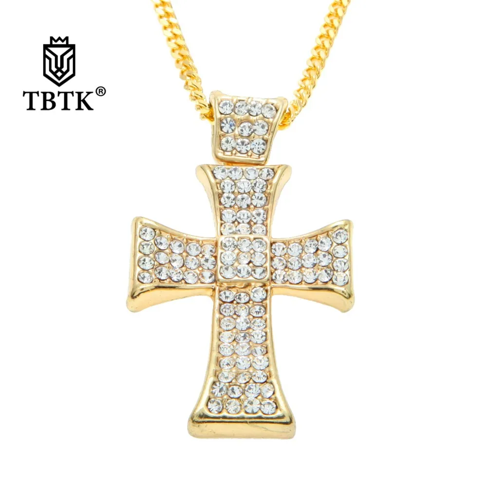 Женское Ожерелье с кулоном в виде креста TBTK ювелирное изделие из цинкового