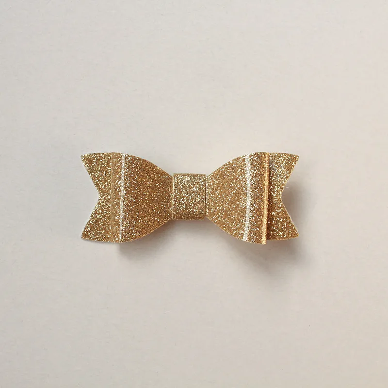 24 шт./лот блестящие заколки для волос из фетра банты горячая Распродажа высокое