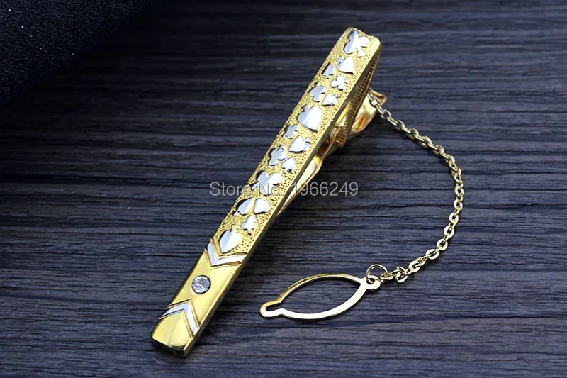 MMS роскошный зажим для галстука из нержавеющей стали покерное лицо Свадебные