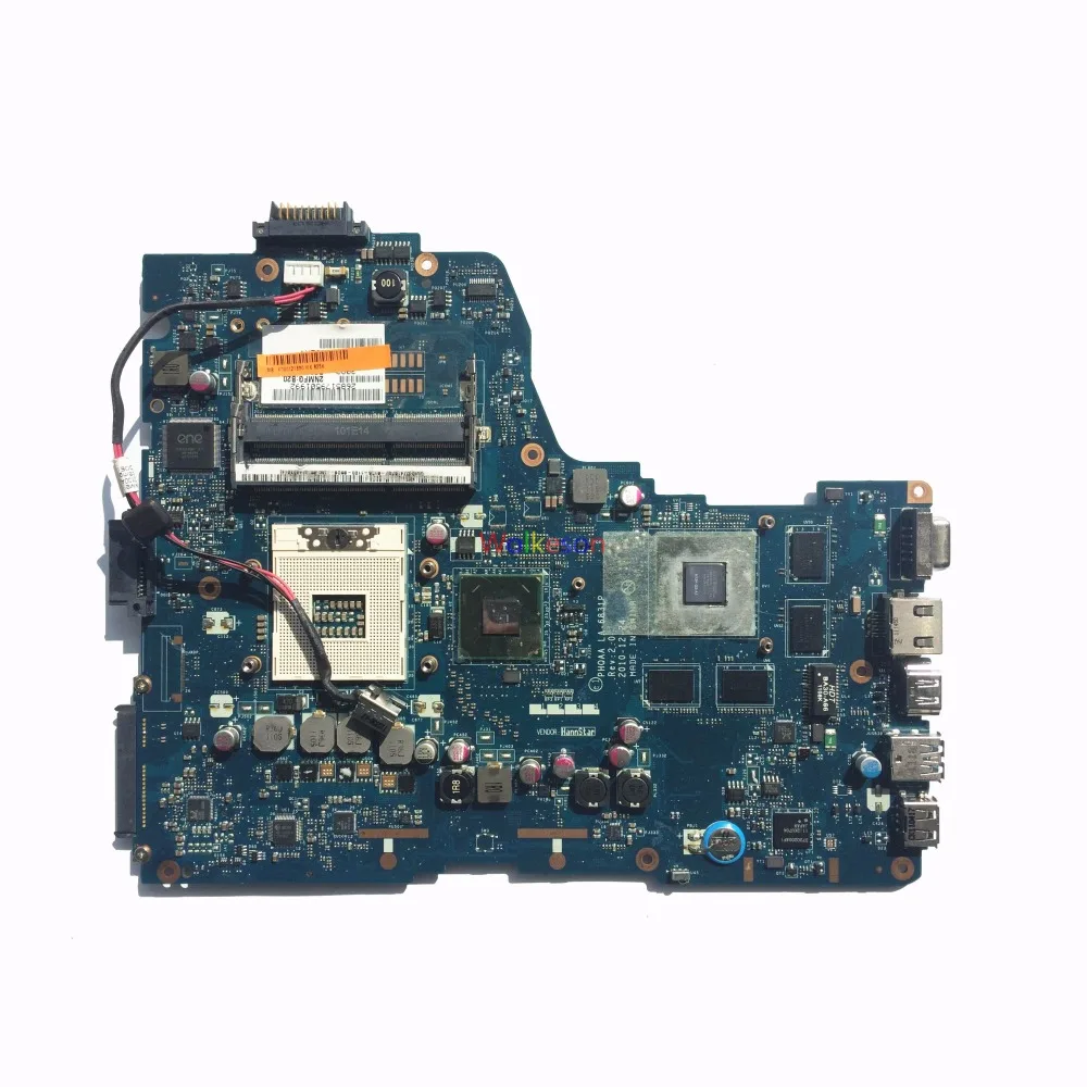 SHELI для ноутбука Toshiba Satellite P750 P755 материнская плата K000121880 PHQAA LA-6831P HM65 W/GT540M 2 Гб GPU DDR3