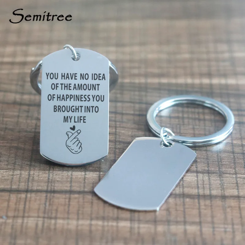 Semitree 1 шт. брелок из нержавеющей стали обеты любви для влюбленных пар подарки