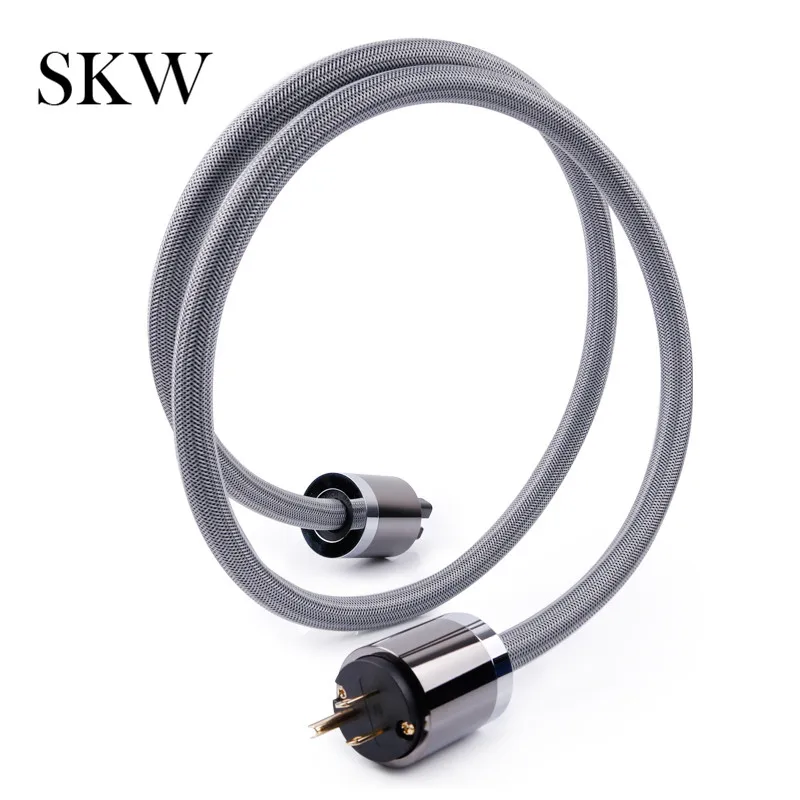 Сетевой шнур SKW HIFI с вилкой типа US/EU кабель питания 1 м 5 2 3 для фильтра поворотного