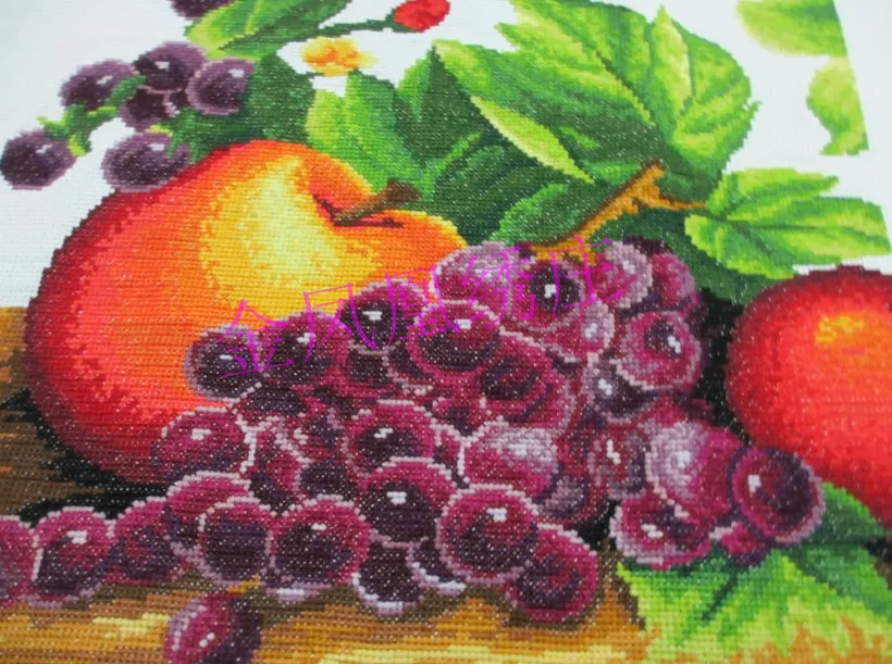 

Home Beauty DIY cross stitch handwork embroidery kit flower and Fruit TC07