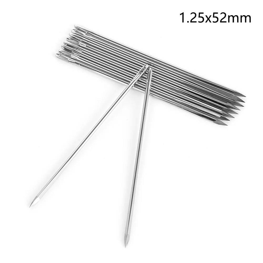 1.25x52mm 10 шт., новинка, сделай сам, кожа, треугольные иглы, кожа, мех, специальная, нержавеющая сталь, в форме штифта, рукоделие, шитье, кожевенное ремесло - Цвет: 1.25x52mm