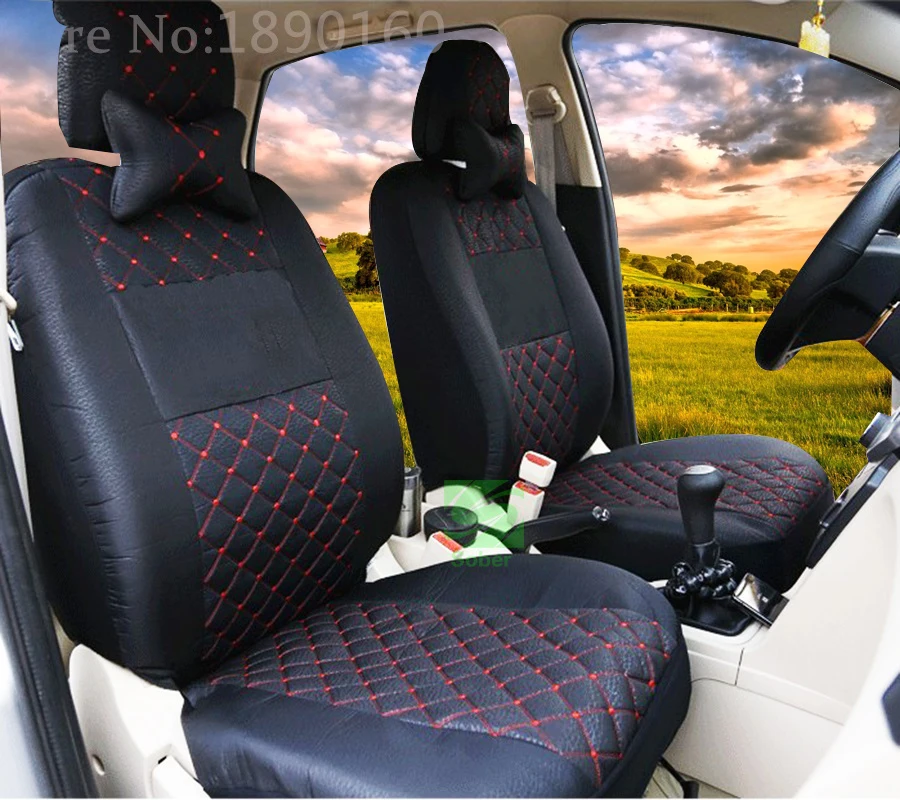 2 передних сидений Универсальный автомобильный чехол для сиденья Citroen C4 C5 C2 C3