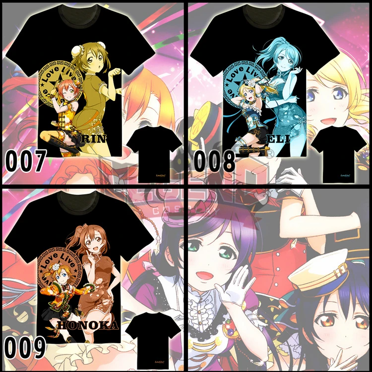 Люблю жить! Косплей lovelive рубашка nico hanayo miki umi kotori nozomi rin eli honoka футболка для всех