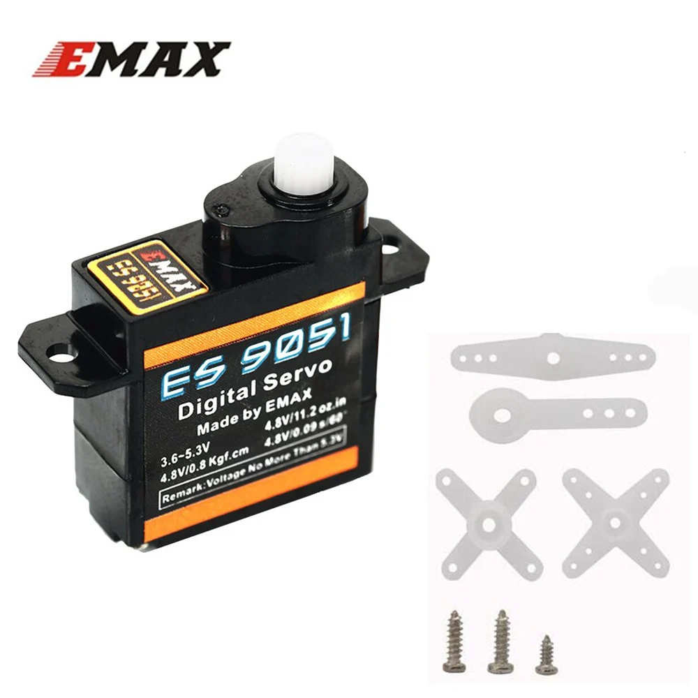 4 шт./лот EMAX ES9051 3g цифровой мини Серводвигатель для радиоуправляемой модели