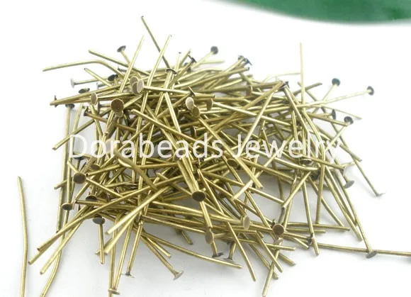 Doreen Box Lovely 500 шт. бронзовые булавки на голову 30x0 8 мм (20 калибра) (B03599)|pins findings|head pins20