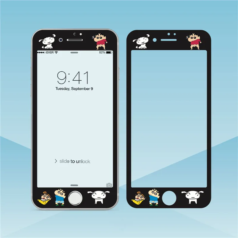 Мультяшное закаленное стекло для iPhone 6 6s 6plus 3D мягкая защитная пленка экрана 7 8 plus