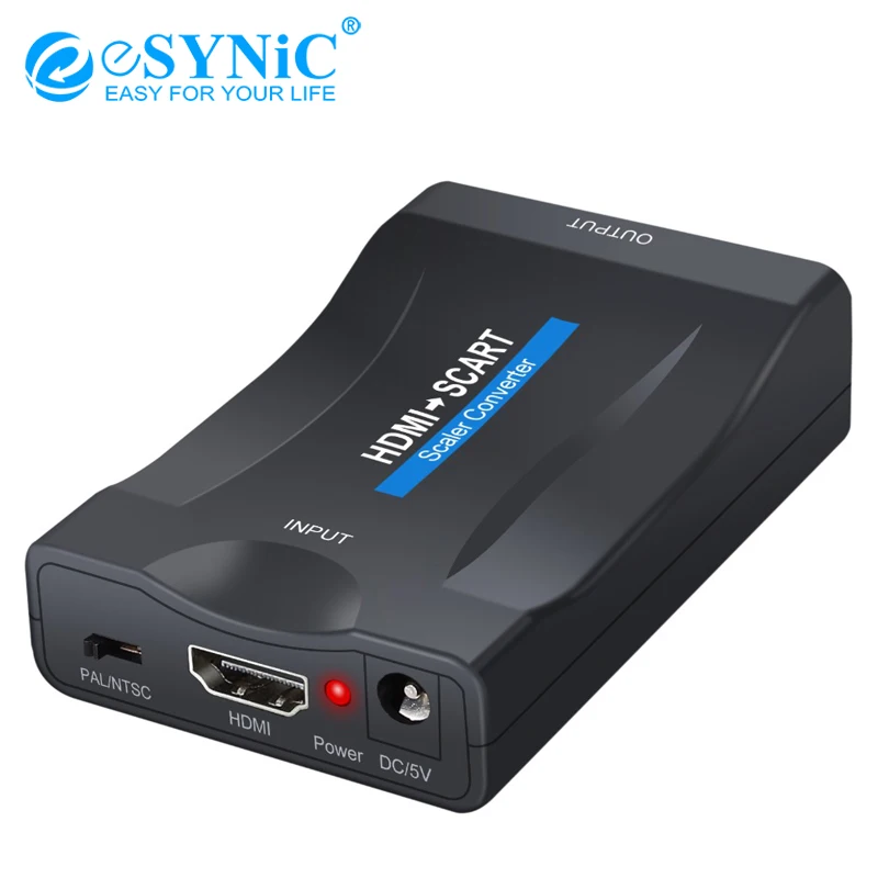 HDMI к SCART конвертер композитный видео HD стерео аудио адаптер с 1 5 м Scart кабель для SKY
