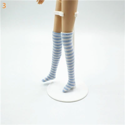 color 3 1 пара новые полосатые чулки для Barbies, Blyth, Momoko, Azone, 1/6 кукла licca носки одежда аксессуары - Цвет: color 3