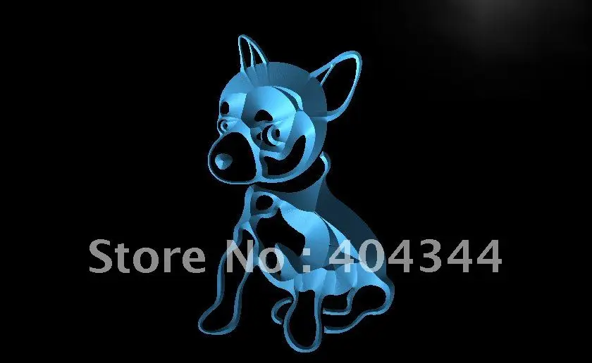 

LK240- Chihuahua Puppy Dog Display LED Neon Light Sign home decor crafts