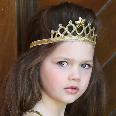 Silver Gold Toddler Infant Baby Boy Girl Headband Birthday Crown Tiara Hair Band Accessory Headwear | Детская одежда и обувь