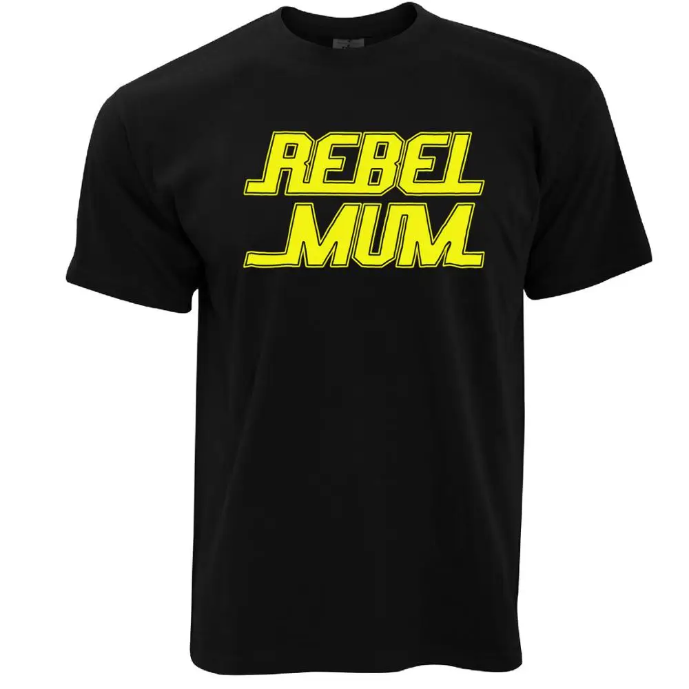 Лучшие Продажи Мужской Натуральный Хлопок Рубашка O образным Вырезом Rebel Мама Sci Fi