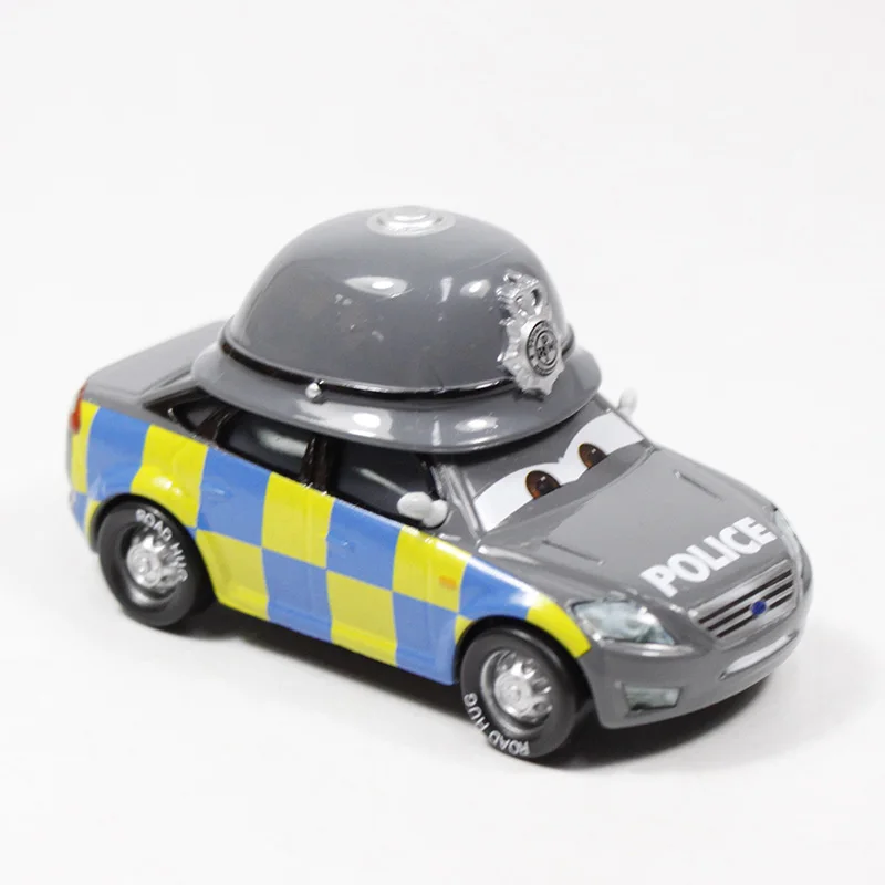 grey police Игрушки Disney Pixar, персонажи мультфильма «Тачки 3» — Молния МакКуин, трейлер Мак, Джексон Шторм, модели машин 1:55 с литым корпусом, игрушки размером 23 см из металлического сплава - Цвет: grey police