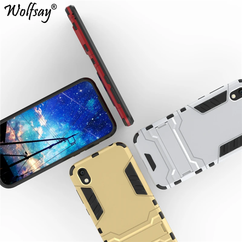 Чехол Wolfsay для Huawei Honor 8 S тонкий чехол из поликарбоната + мягкая резиновая броня