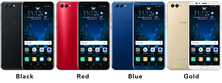 HONOR вид 10 HONOR V10 4/6 ГБ 64/128 Гб мобильный телефон 5,99 дюймов Kirin 970 Octa Core Android 8,0 Touch ID NFC с функцией отпечатка пальца ID