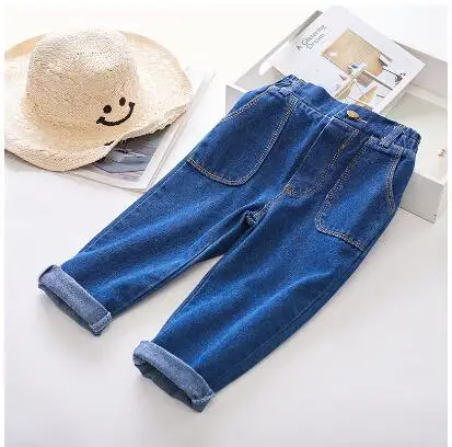 solid blue Мери ами детей девочек Heram джинсы Star Штаны брюки теплые штаны; Штаны штаны, от 2 до 9 лет для малышей и детей постарше, J694 - Цвет: solid blue