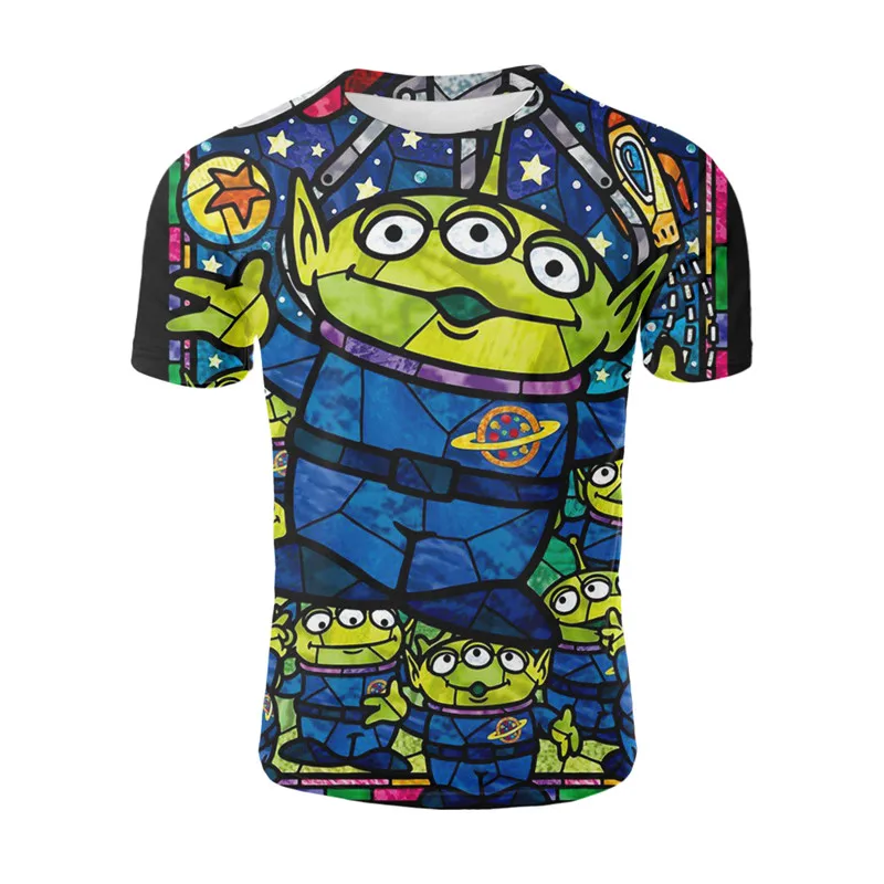 YELITE Toy Story Cute Alien Art 3D t shirt Men tshirt Summer Anime T-Shirt Short Sleeve Tees O-neck Tops Drop Ship | Мужская одежда