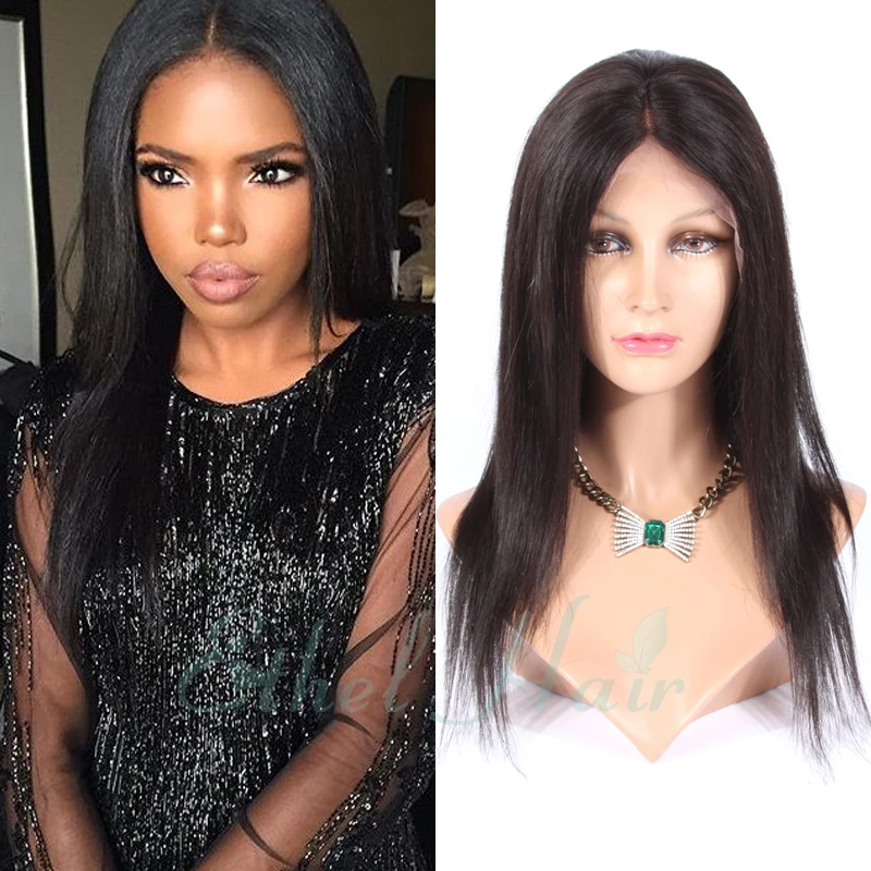 100% Девственницы Бразильские Полный Шнурок Человеческих Волос Парики С