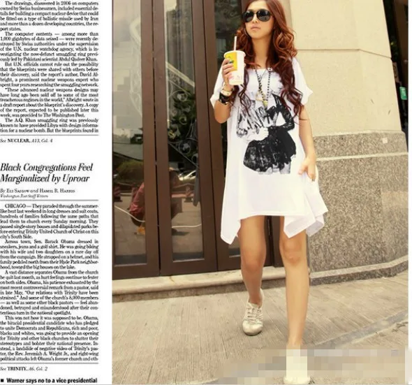 Free Shipping 2013 New Arrival Fashion Women O-Neck Cotton T Shirt Short Sleeve Loose Top Tees For Lady Casual | Женская одежда