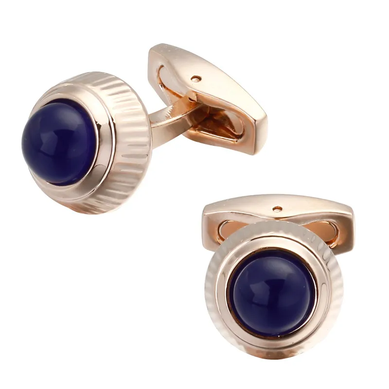 

Deluxe rose gold Cufflinks men high quality crystal Cufflinks holiday wedding dress shirt cuff links