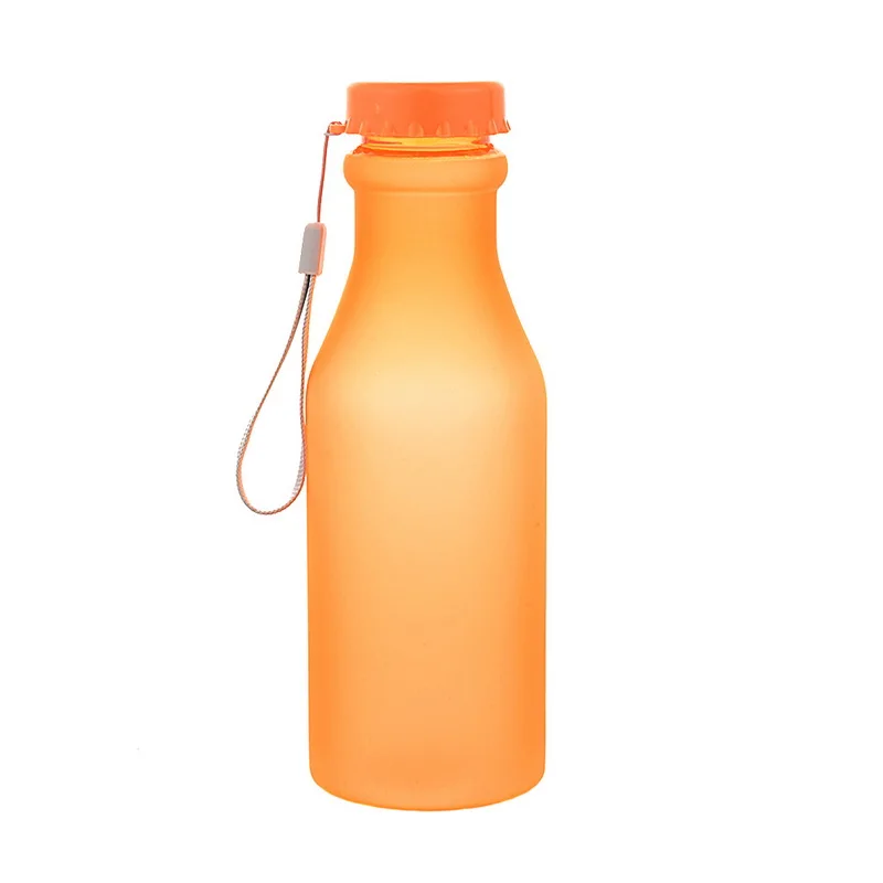 Frost Orange Конфетные цвета 550 мл портативная Спортивная Герметичная Бутылка Для Воды Пластиковый Чайник протеиновый шейкер Кемпинг Пешие прогулки бутылка для напитков пластиковый - Цвет: Frost Orange
